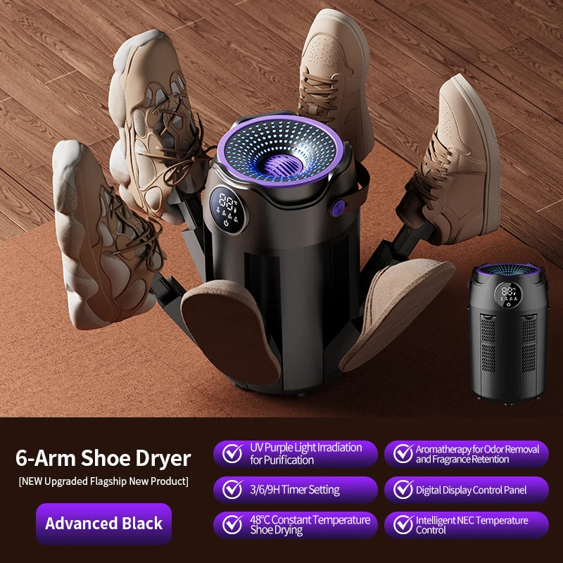 Household Portable Folding Six Arms Shoe Dryer & Deodorizing.