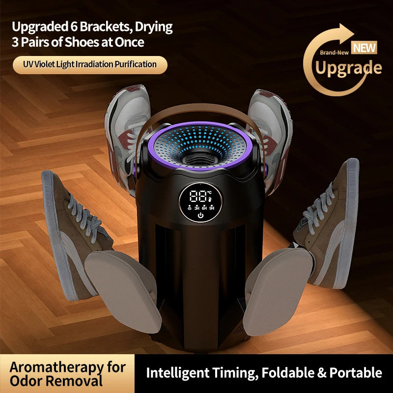 Household Portable Folding Six Arms Shoe Dryer & Deodorizing.
