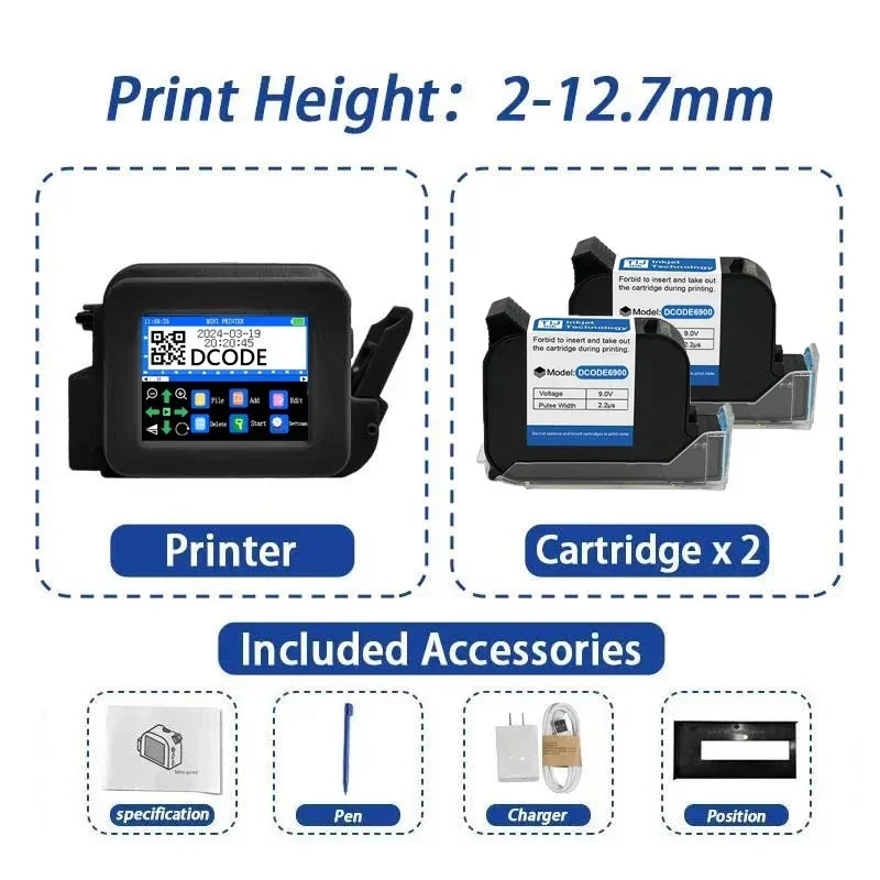 Portable Handheld Inkjet Mini Printer
