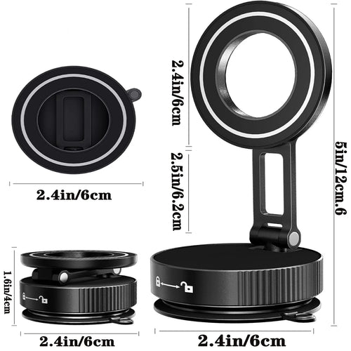360° Magnetic Car Phone Mount with Nano Suction