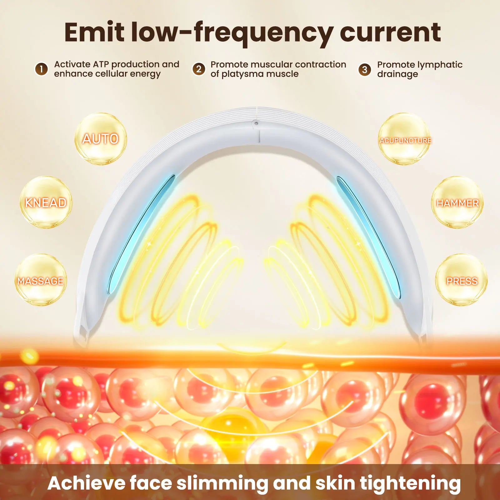 EMS Face Lifting Massager Anti Wrinkle Facial Massager, Face Slimming Remover & Double Chin LED Photon Therapy