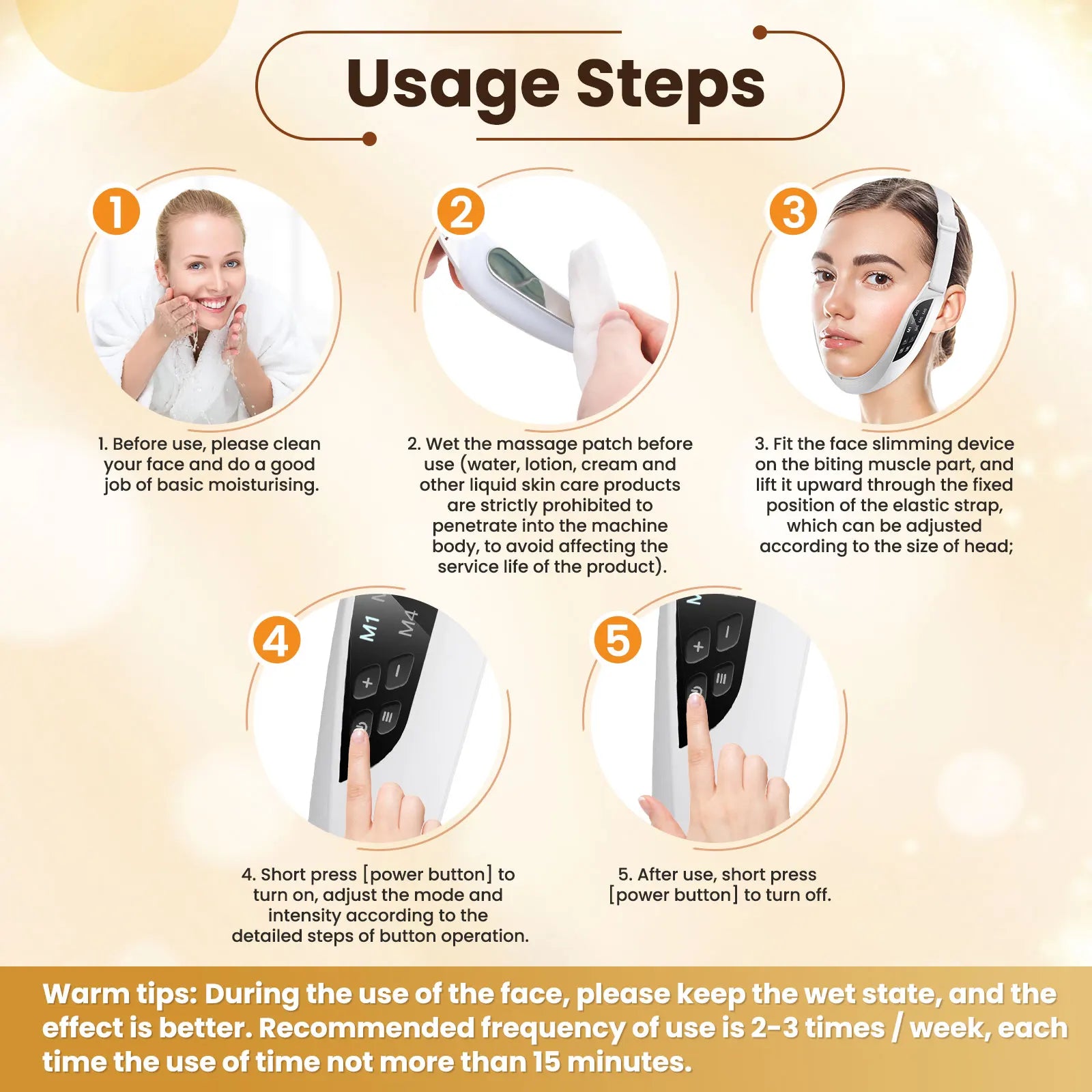 EMS Face Lifting Massager Anti Wrinkle Facial Massager, Face Slimming Remover & Double Chin LED Photon Therapy