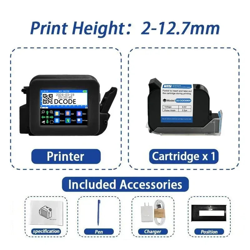 Portable Handheld Inkjet Mini Printer