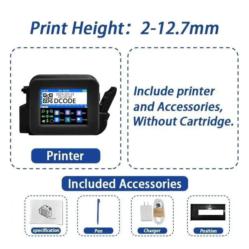 Portable Handheld Inkjet Mini Printer