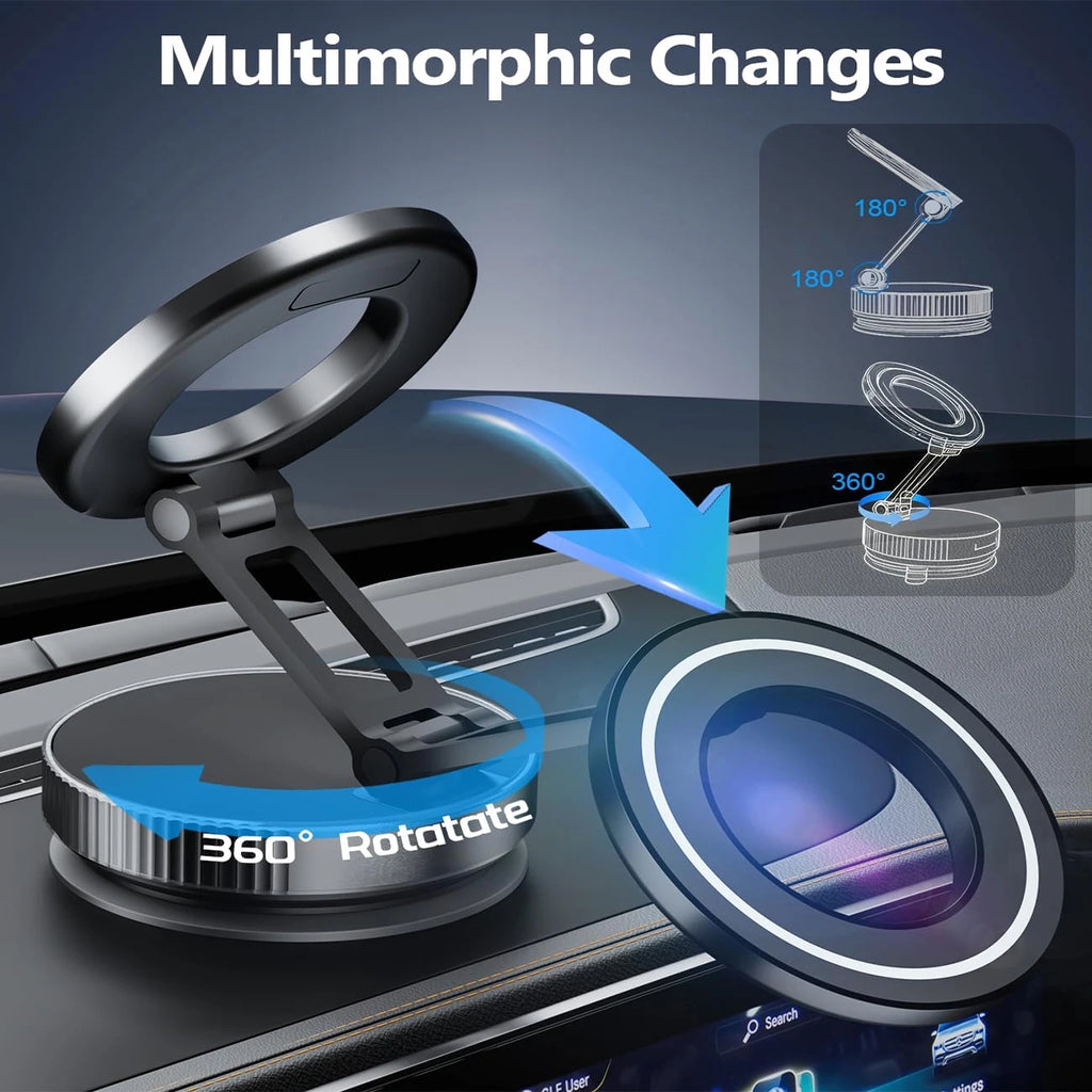 360° Magnetic Car Phone Mount with Nano Suction