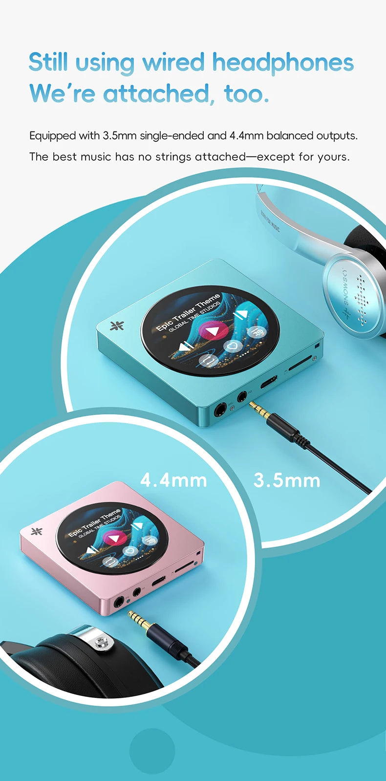 HiFi Portable Music Player with Bluetooth & WiFi