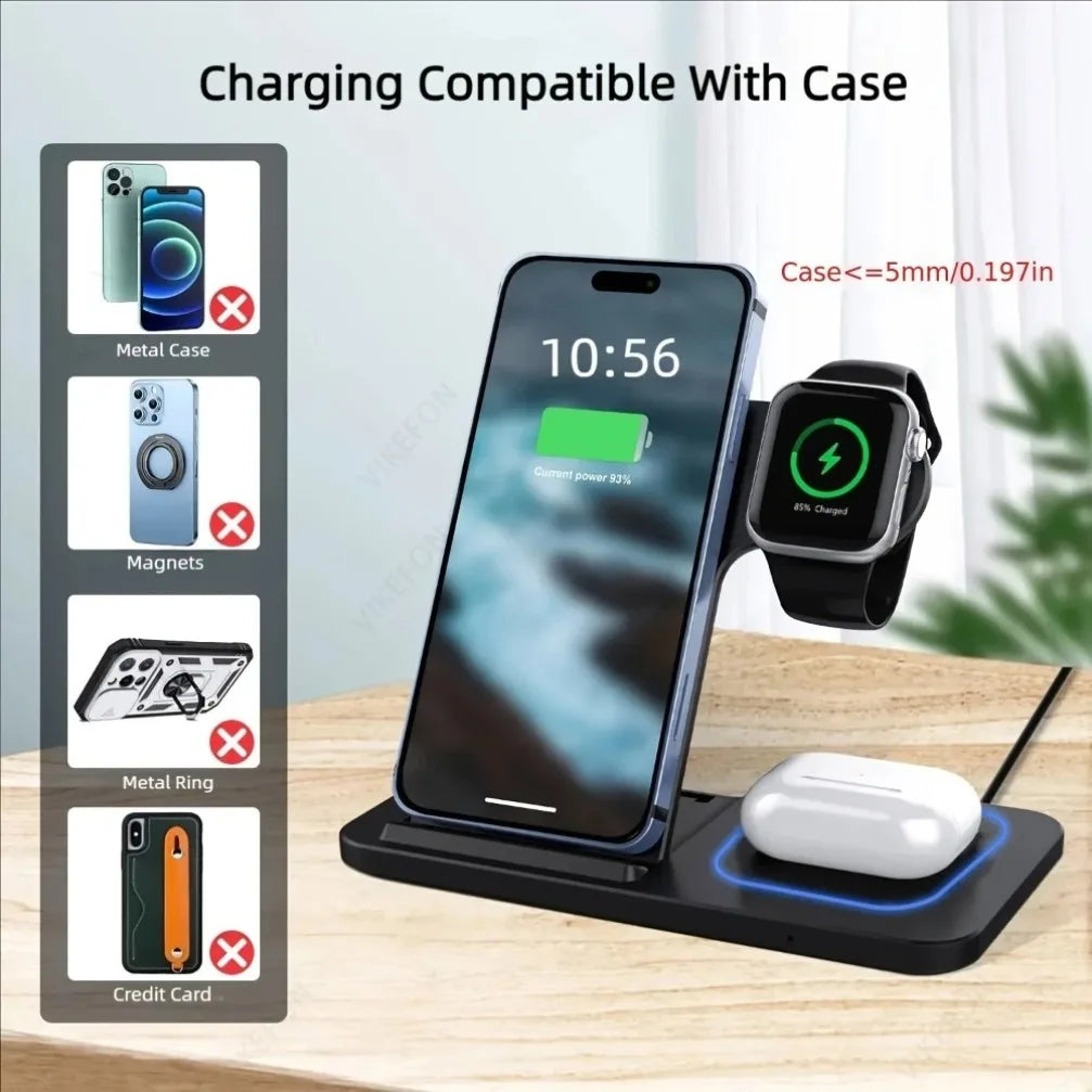 3-in-1 Foldable 30W Wireless Charging Station
