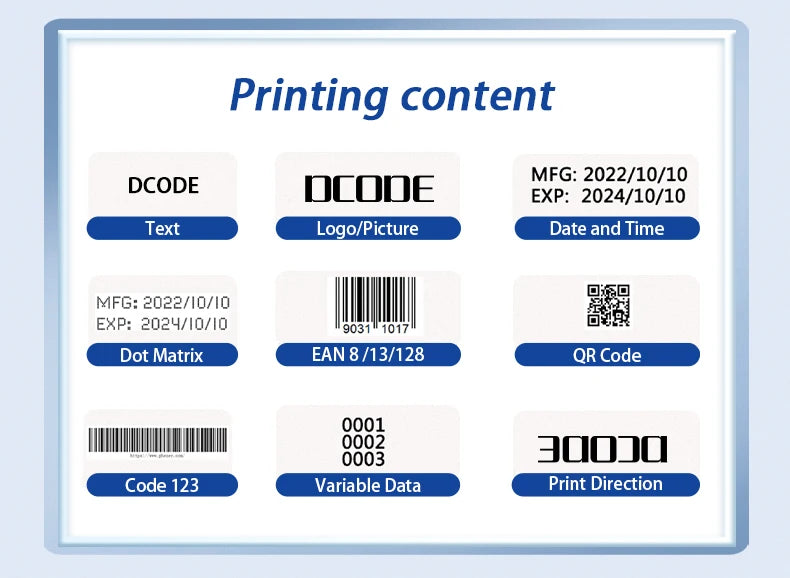 Portable Handheld Inkjet Mini Printer