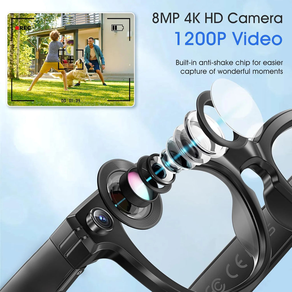 AI Smart Camera Glasses with Translation & Calls