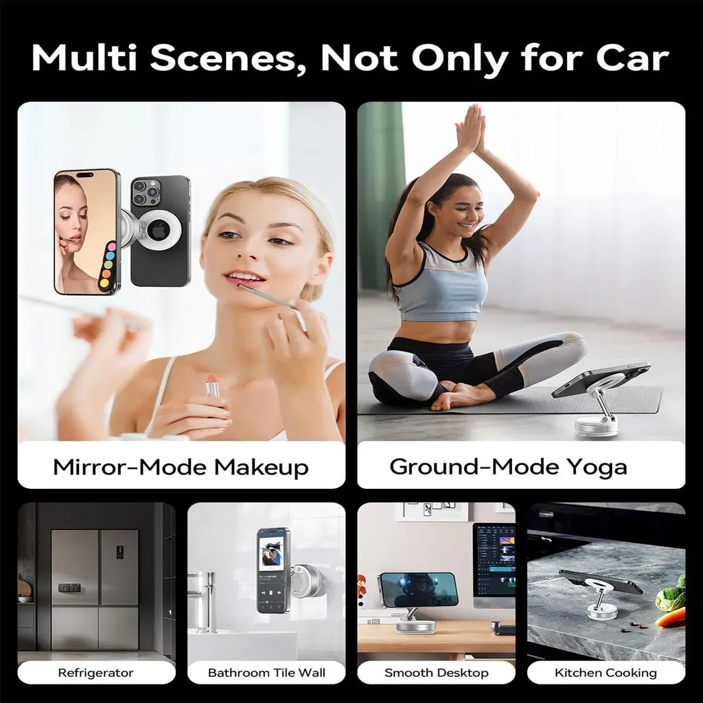 360° Magnetic Car Phone Mount with Nano Suction