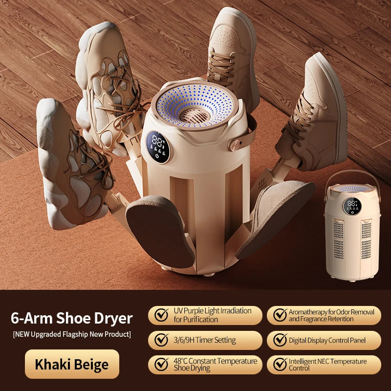 Household Portable Folding Six Arms Shoe Dryer & Deodorizing.