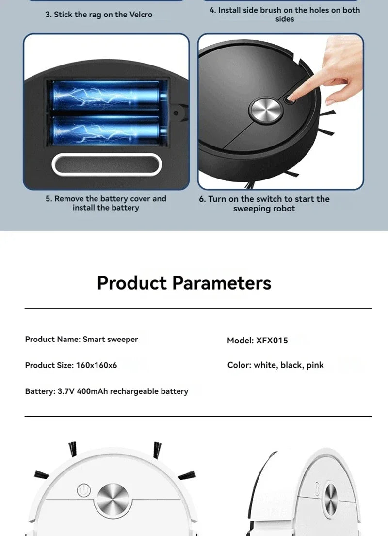 Smart Robot Vacuum & Mop Cleaner
