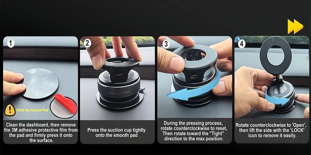 360° Magnetic Car Phone Mount with Nano Suction