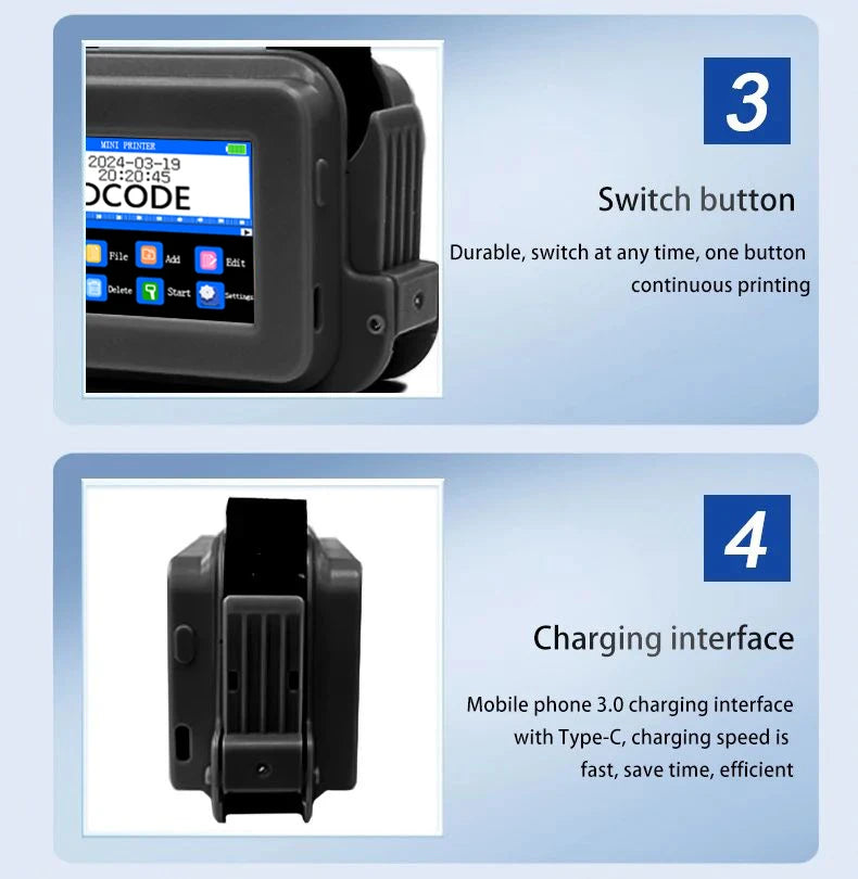 Portable Handheld Inkjet Mini Printer