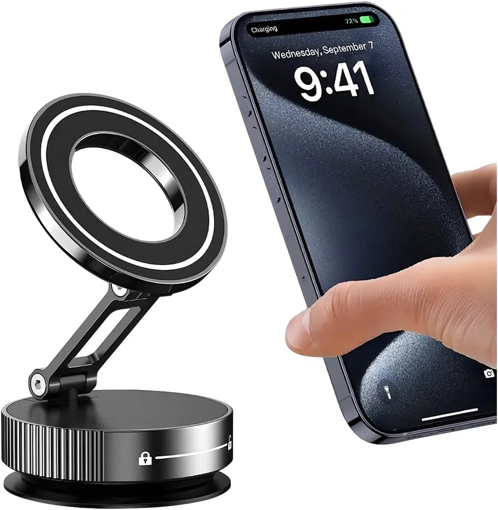 360° Magnetic Car Phone Mount with Nano Suction