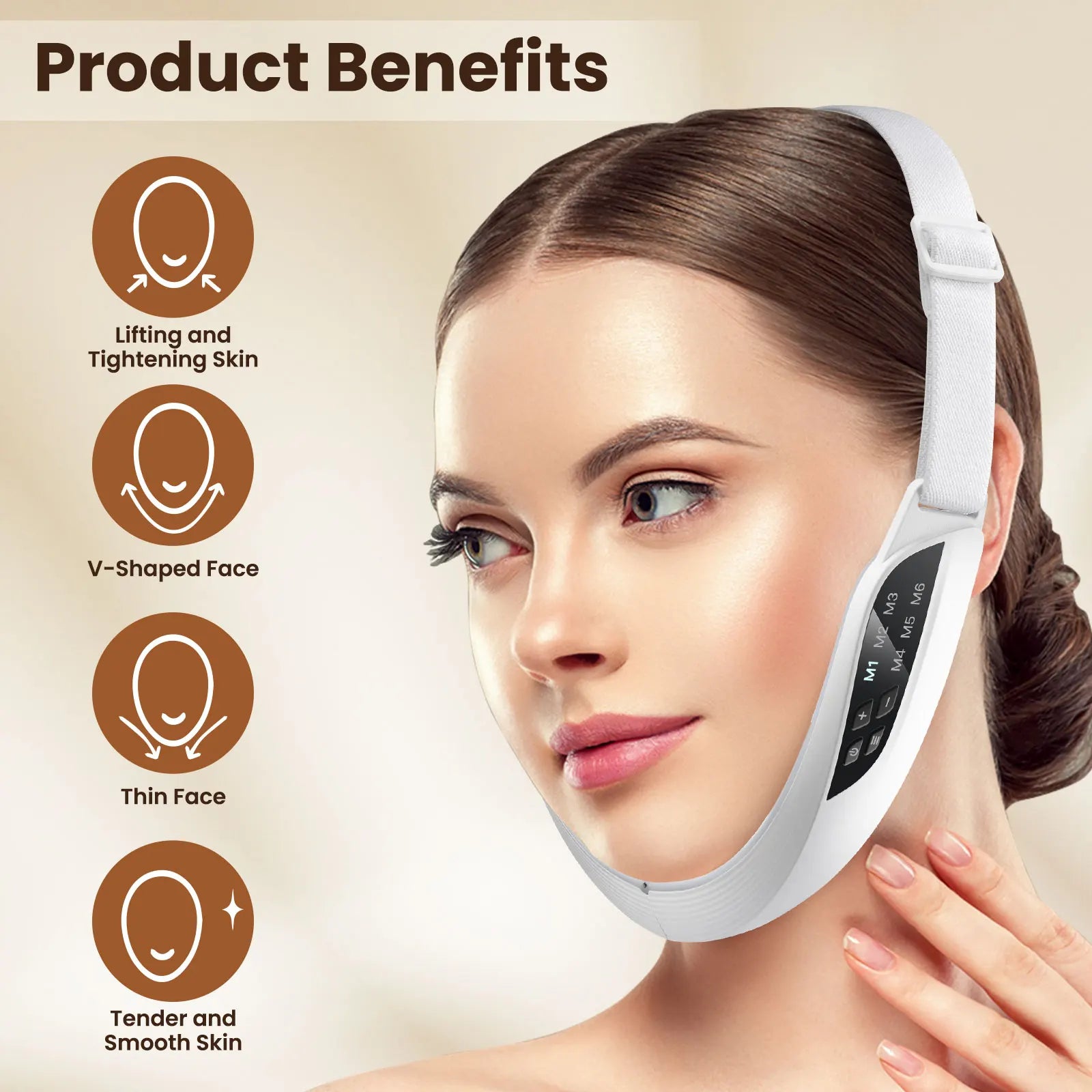 EMS Face Lifting Massager Anti Wrinkle Facial Massager, Face Slimming Remover & Double Chin LED Photon Therapy