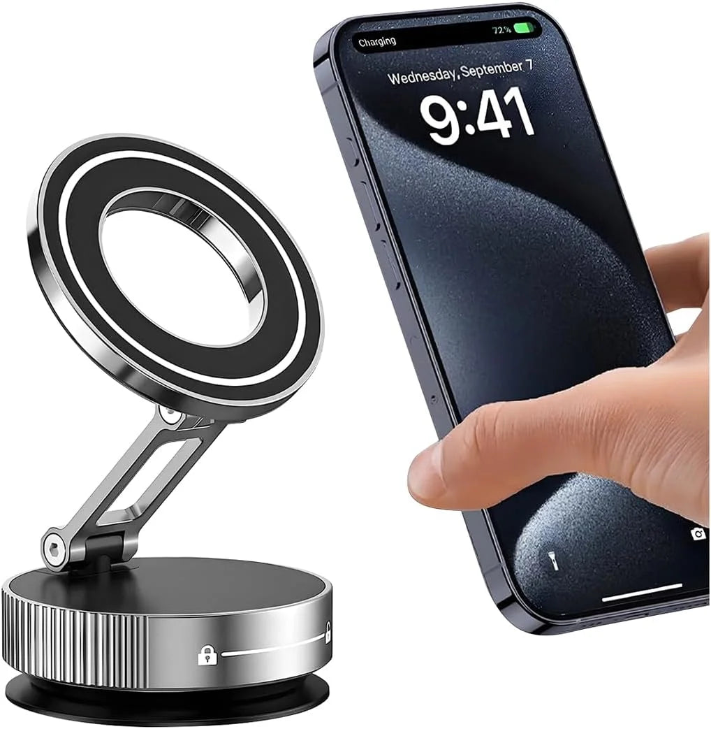 360° Magnetic Car Phone Mount with Nano Suction
